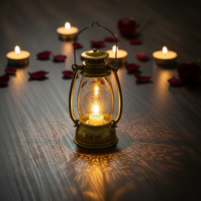 ieg™ Ramazan Temalı Gold Gaz Lambası LED Işık