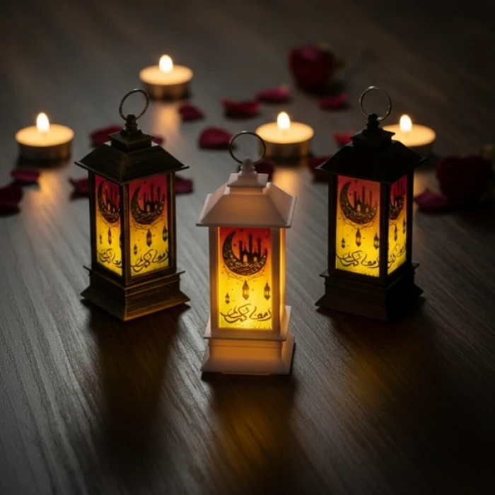 ieg™ Ramazan Temalı Küçük Kare Kubbe LED Lamba