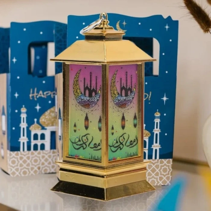 ieg™ Ramazan Temalı Küçük Kare Kubbe LED Lamba