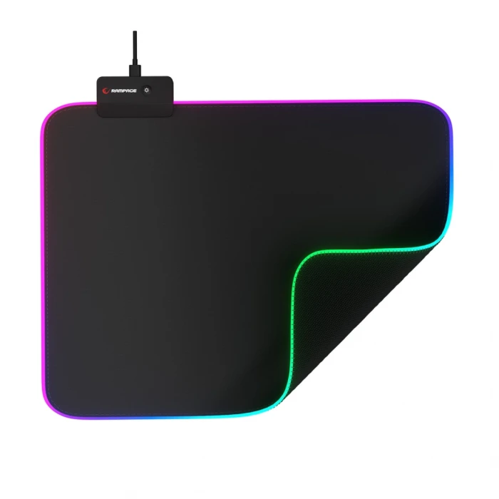 ieg™ Rampage Mp-23 Blıtz M Rgb 252x328x3mm Rgb Led Gaming Mouse Pad (siyah)(1923)