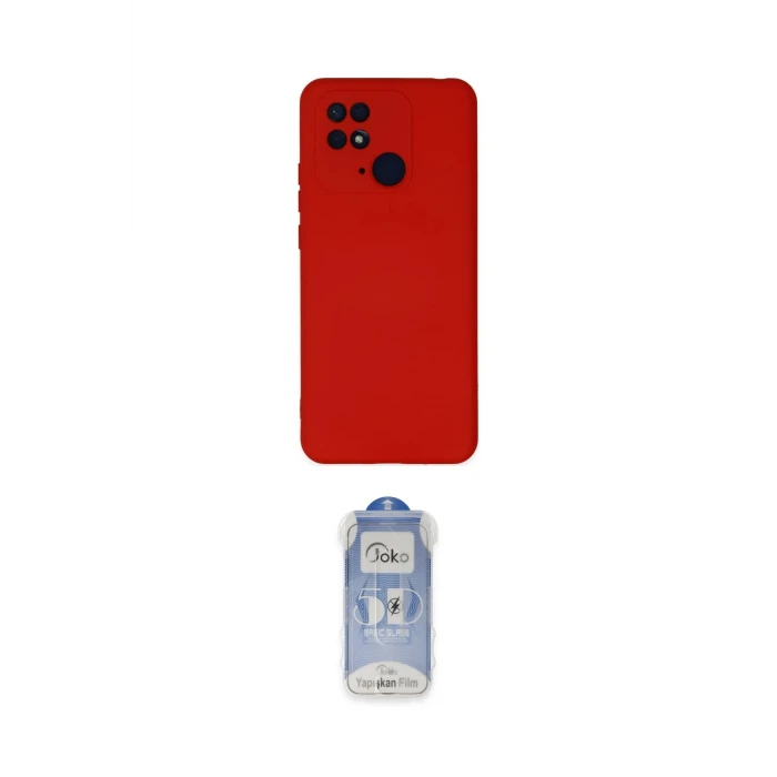 ieg™ Redmi 10C Kılıf Ahenk Serisi - Siyah Joko Magic 5D Cam
