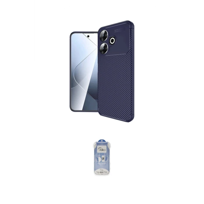 ieg™ Redmi 13 4G Kılıf Eksen Form Prime - Siyah Joko Magic 5D Cam