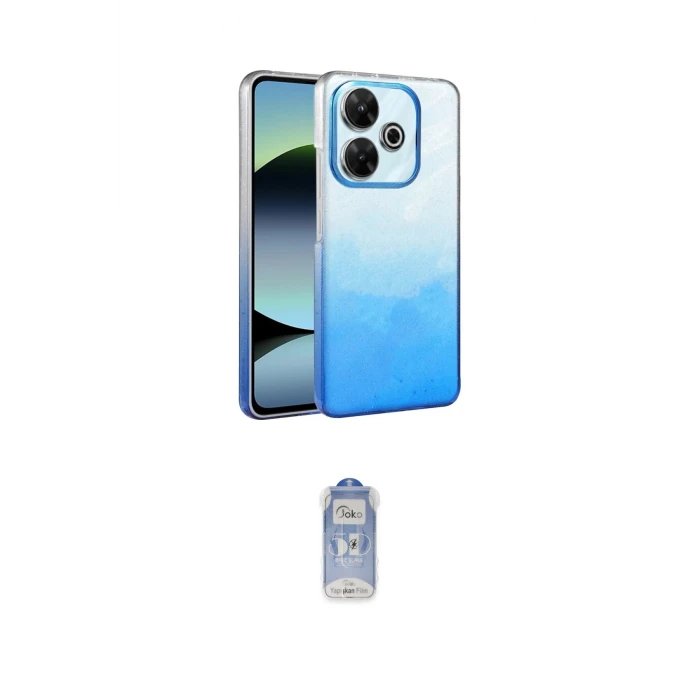 ieg™ Redmi 13 4G Kılıf Kıvılcım Minimal Özel Seri - Siyah Joko Magic 5D Cam