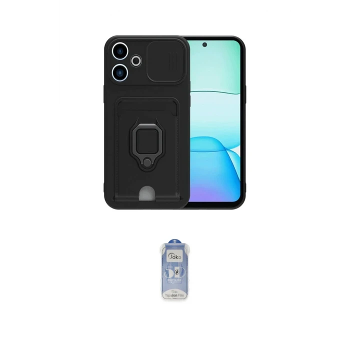 ieg™ Redmi 13 4G Kılıf Vadi Form Prime - Siyah Joko Magic 5D Cam