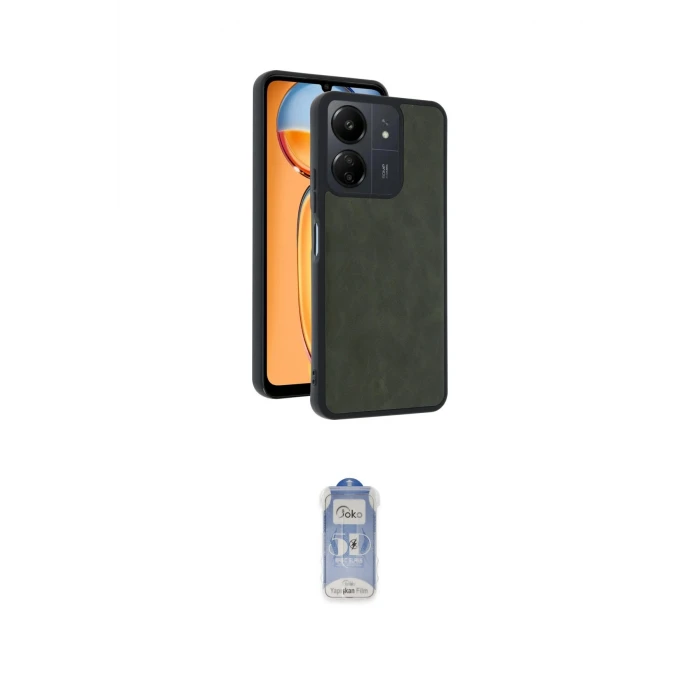 ieg™ Redmi 13C Kılıf Kıvılcım Işık Serisi - Siyah Joko Magic 5D Cam