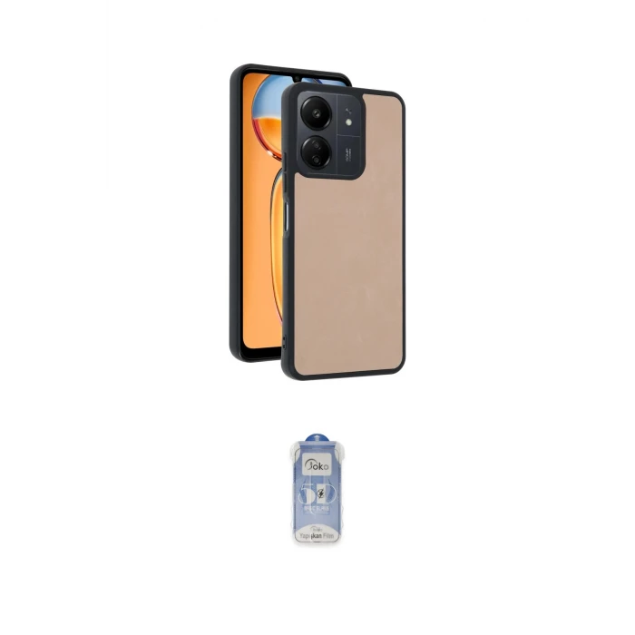 ieg™ Redmi 13C Kılıf Kıvılcım Işık Serisi - Siyah Joko Magic 5D Cam