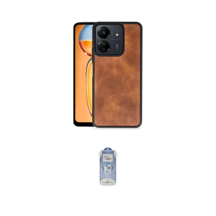ieg™ Redmi 13C Kılıf Kıvılcım Işık Serisi - Siyah Joko Magic 5D Cam