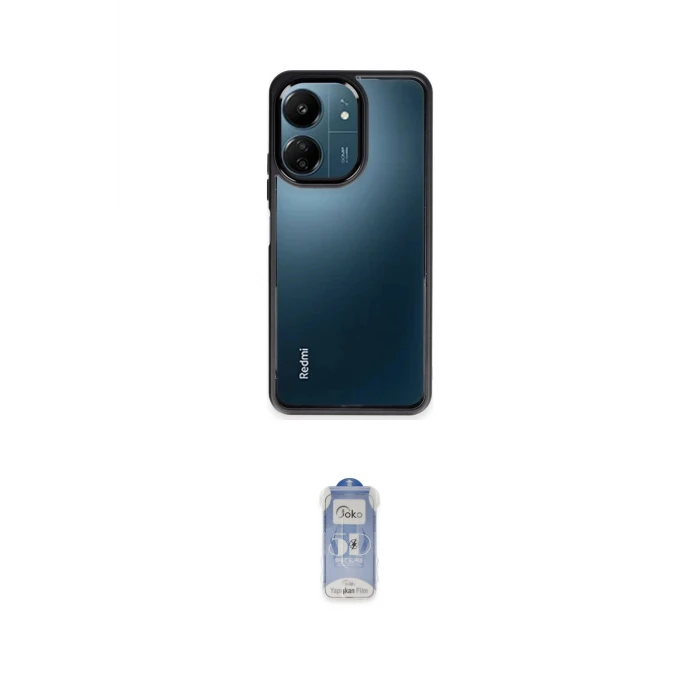 ieg™ Redmi 13C Kılıf Nova Işık Serisi - Siyah Joko Magic 5D Cam