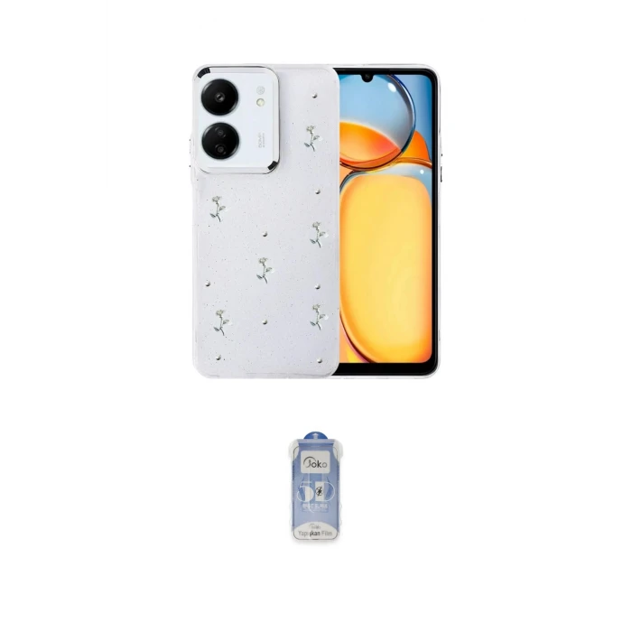 ieg™ Redmi 13C Kılıf Yörünge Form - Siyah Joko Magic 5D Cam