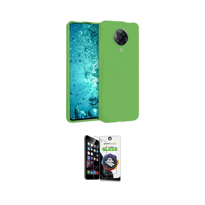 ieg™ Redmi K30 Pro Kılıf Ahenk Serisi - Şeffaf Temperli Cam Ekran Koruyucu
