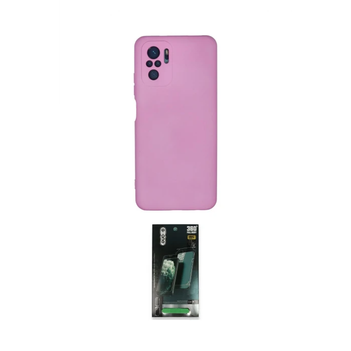 ieg™ Redmi Note 10 Kılıf Ahenk Serisi - Şeffaf 360 Full Body Arka Koruyucu