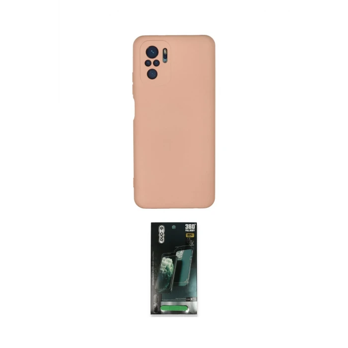 ieg™ Redmi Note 10 Kılıf Ahenk Serisi - Şeffaf 360 Full Body Arka Koruyucu