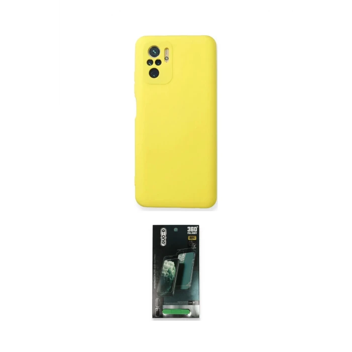 ieg™ Redmi Note 10 Kılıf Ahenk Serisi - Şeffaf 360 Full Body Arka Koruyucu
