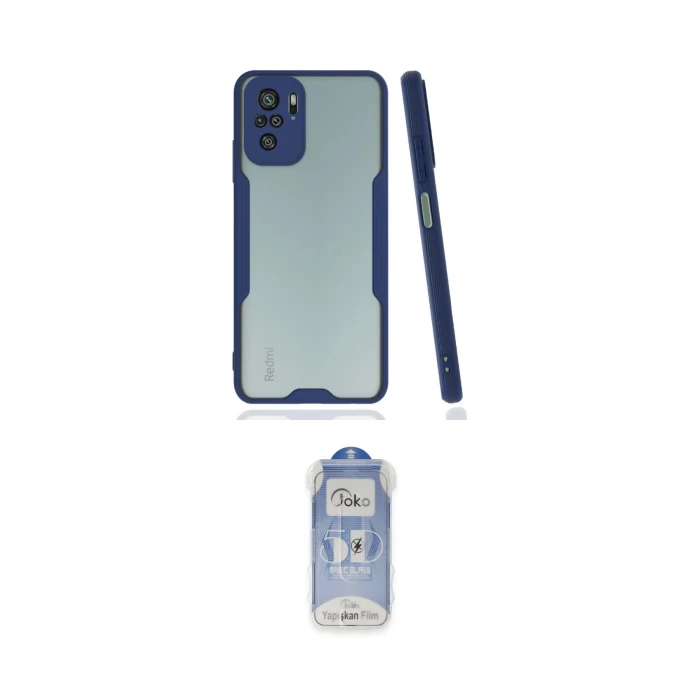 ieg™ Redmi Note 10 Kılıf Atlas Asil Serisi - Şeffaf Joko Magic 5D Cam