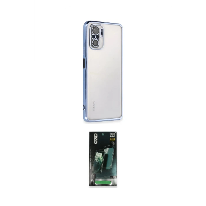ieg™ Redmi Note 10 Kılıf Vadi Minimal - Şeffaf 360 Full Body Arka Koruyucu