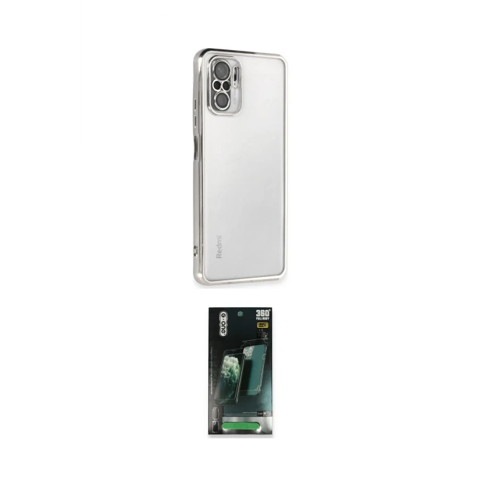 ieg™ Redmi Note 10 Kılıf Vadi Minimal - Şeffaf 360 Full Body Arka Koruyucu
