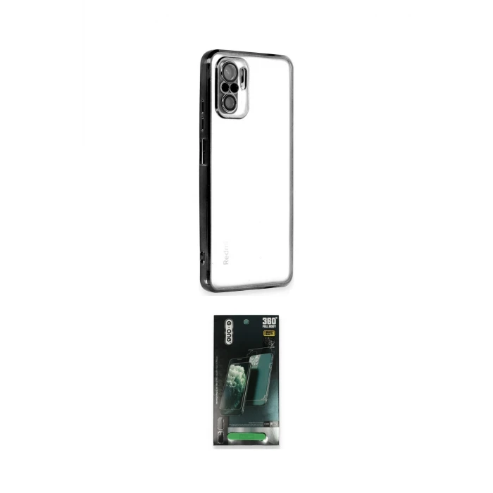 ieg™ Redmi Note 10 Kılıf Vadi Minimal - Şeffaf 360 Full Body Arka Koruyucu
