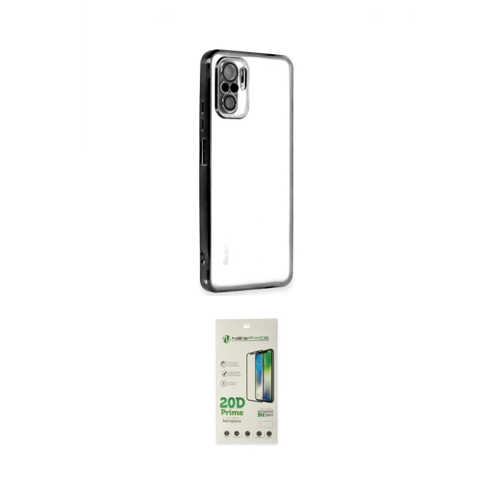 ieg™ Redmi Note 10 Kılıf Vadi Minimal - Siyah 20D Premium Cam Ekran Koruyucu