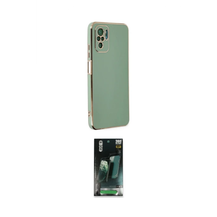 ieg™ Redmi Note 10 Kılıf Yankı Serisi - Şeffaf 360 Full Body Arka Koruyucu