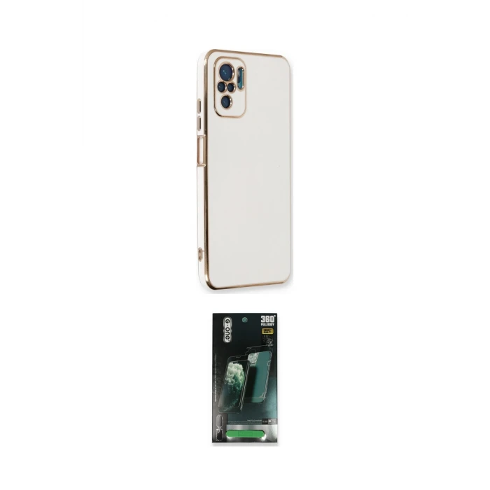 ieg™ Redmi Note 10 Kılıf Yankı Serisi - Şeffaf 360 Full Body Arka Koruyucu