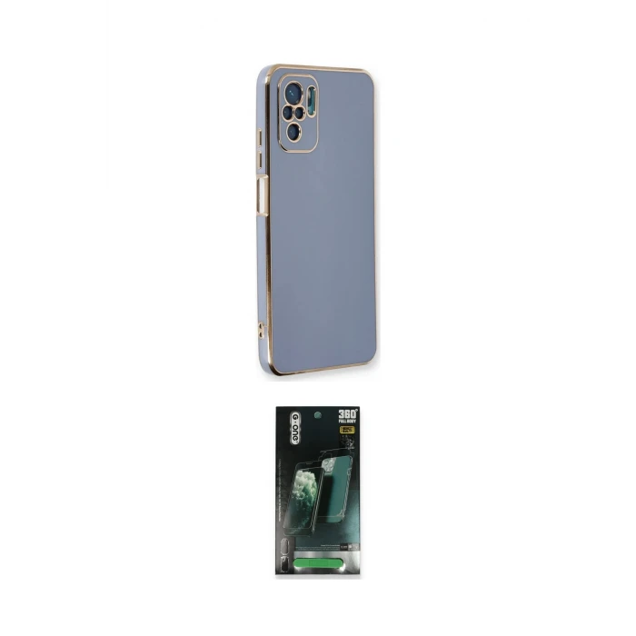 ieg™ Redmi Note 10 Kılıf Yankı Serisi - Şeffaf 360 Full Body Arka Koruyucu