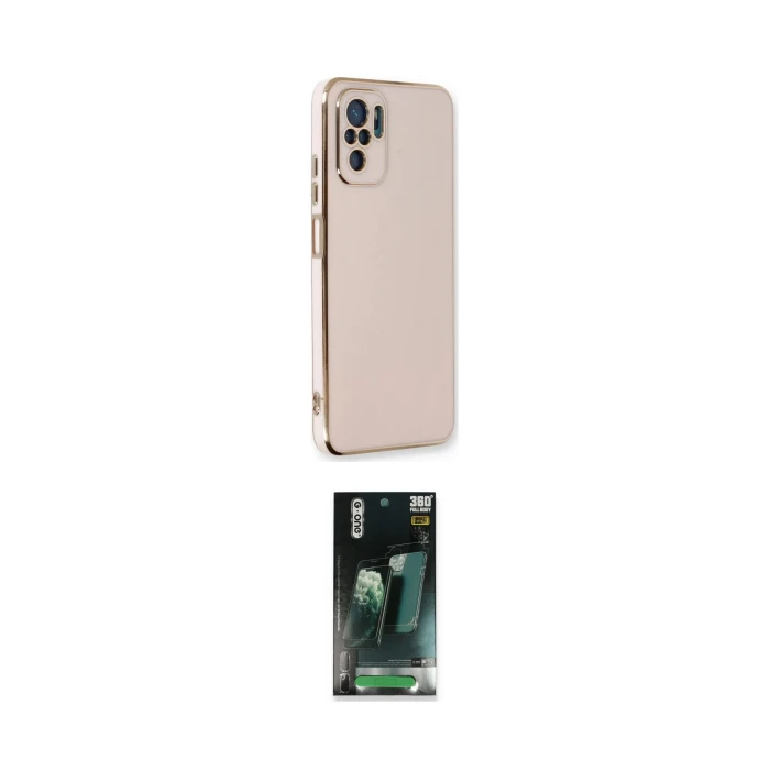 ieg™ Redmi Note 10 Kılıf Yankı Serisi - Şeffaf 360 Full Body Arka Koruyucu