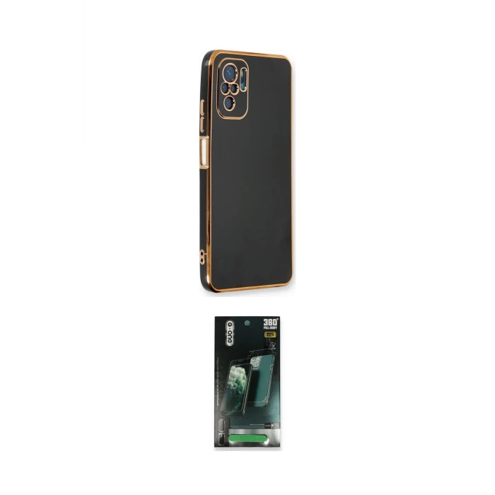 ieg™ Redmi Note 10 Kılıf Yankı Serisi - Şeffaf 360 Full Body Arka Koruyucu