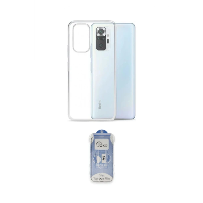 ieg™ Redmi Note 10 Kılıf Zirve Doku - Şeffaf Joko Magic 5D Cam