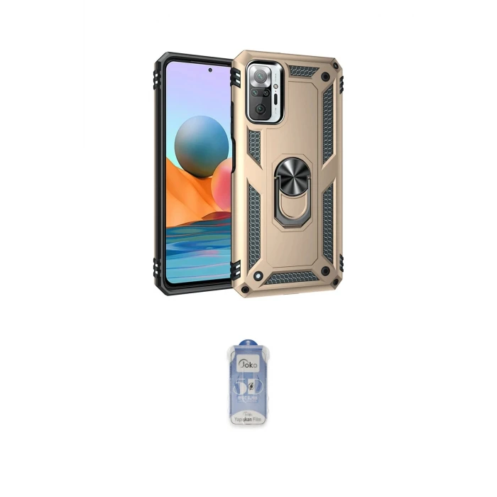 ieg™ Redmi Note 10 Pro Kılıf Ahenk Klasik Koleksiyonu - Siyah Joko Magic 5D Cam
