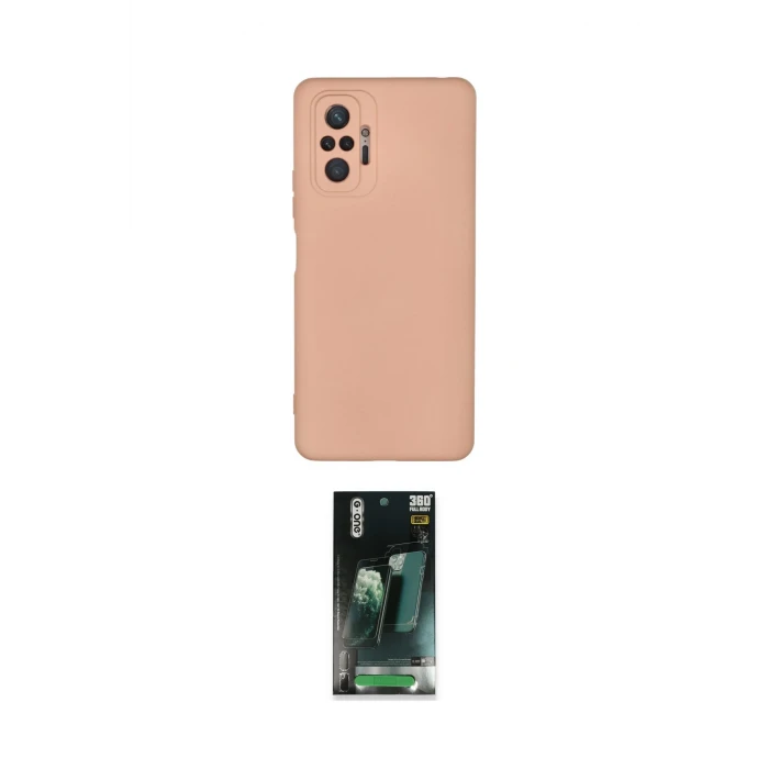 ieg™ Redmi Note 10 Pro Kılıf Ahenk Serisi - Şeffaf 360 Full Body Arka Koruyucu