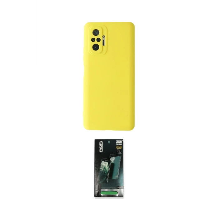 ieg™ Redmi Note 10 Pro Kılıf Ahenk Serisi - Şeffaf 360 Full Body Arka Koruyucu