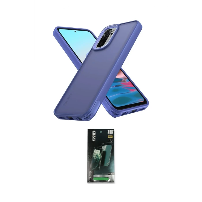 ieg™ Redmi Note 10 Pro Kılıf Atlas Form - Şeffaf 360 Full Body Arka Koruyucu
