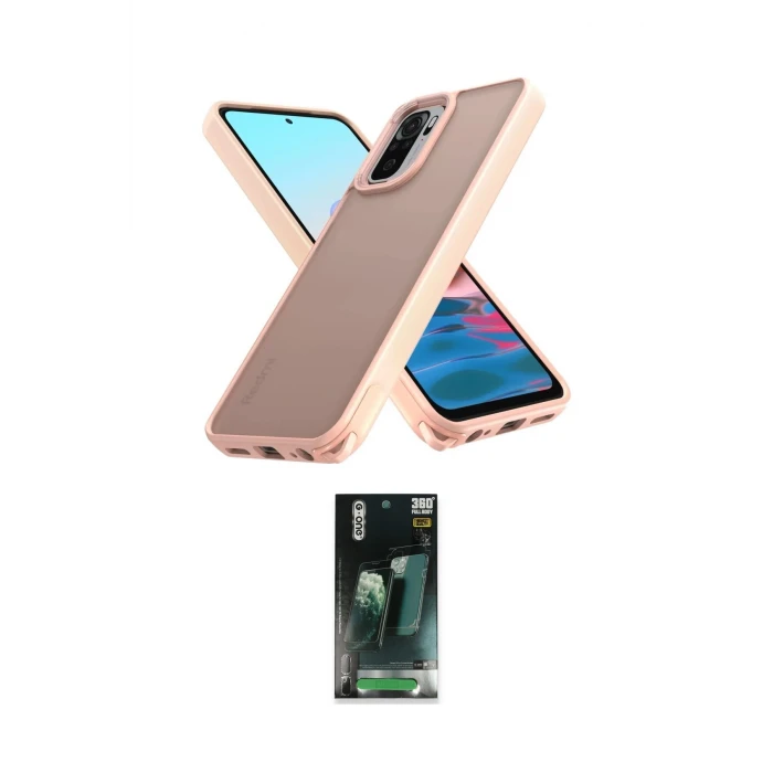ieg™ Redmi Note 10 Pro Kılıf Atlas Form - Şeffaf 360 Full Body Arka Koruyucu