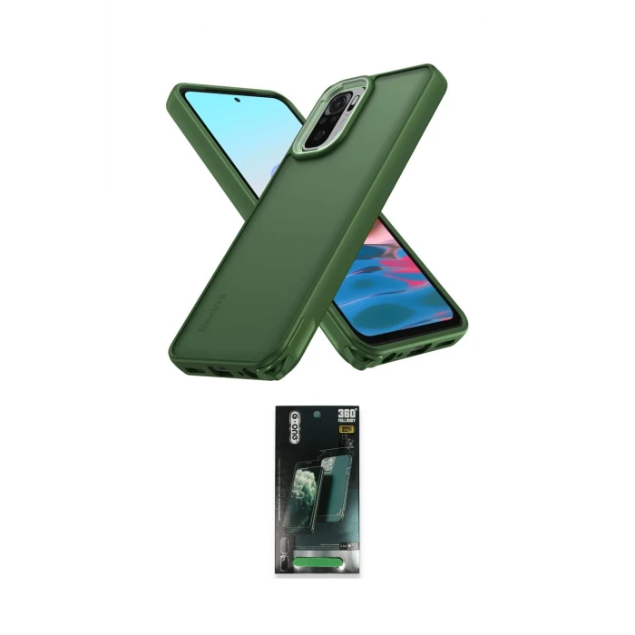 ieg™ Redmi Note 10 Pro Kılıf Atlas Form - Şeffaf 360 Full Body Arka Koruyucu