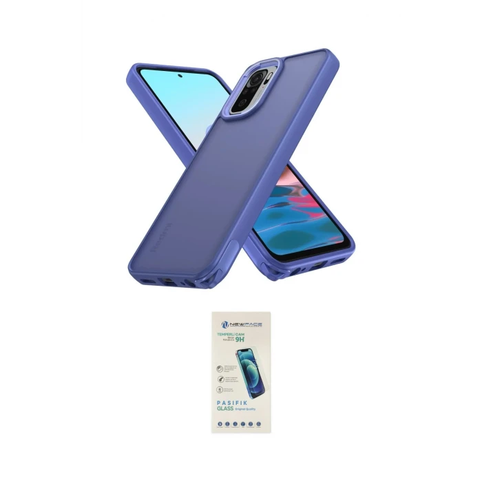 ieg™ Redmi Note 10 Pro Kılıf Atlas Form - Şeffaf Pasifik Cam Ekran Koruyucu
