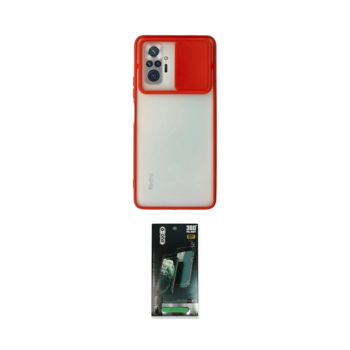 ieg™ Redmi Note 10 Pro Kılıf Vadi Çizgi - Şeffaf 360 Full Body Arka Koruyucu