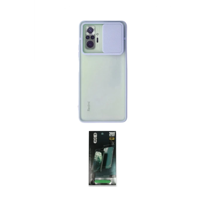 ieg™ Redmi Note 10 Pro Kılıf Vadi Çizgi - Şeffaf 360 Full Body Arka Koruyucu