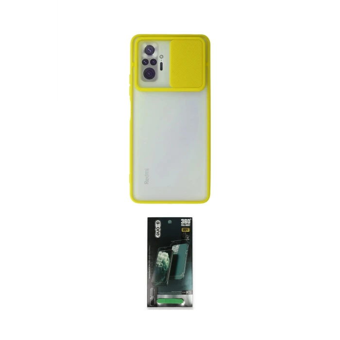 ieg™ Redmi Note 10 Pro Kılıf Vadi Çizgi - Şeffaf 360 Full Body Arka Koruyucu