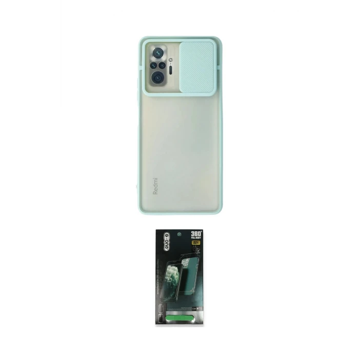ieg™ Redmi Note 10 Pro Kılıf Vadi Çizgi - Şeffaf 360 Full Body Arka Koruyucu