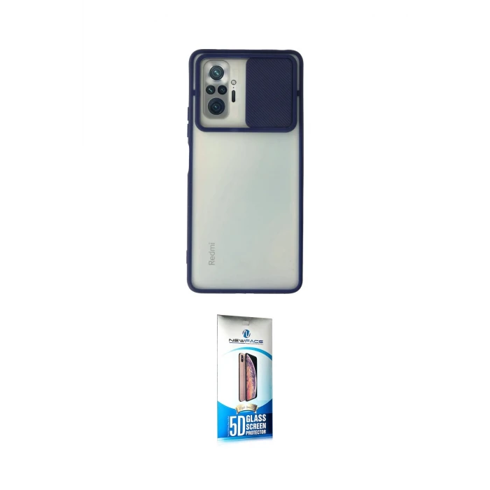 ieg™ Redmi Note 10 Pro Kılıf Vadi Çizgi - Siyah 5D Eko Cam Ekran Koruyucu