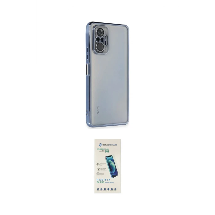 ieg™ Redmi Note 10 Pro Kılıf Vadi Minimal - Şeffaf Pasifik Cam Ekran Koruyucu