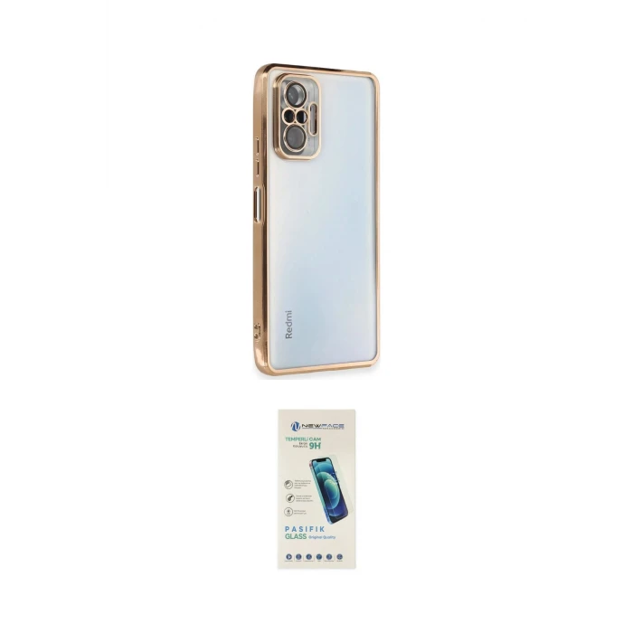 ieg™ Redmi Note 10 Pro Kılıf Vadi Minimal - Şeffaf Pasifik Cam Ekran Koruyucu