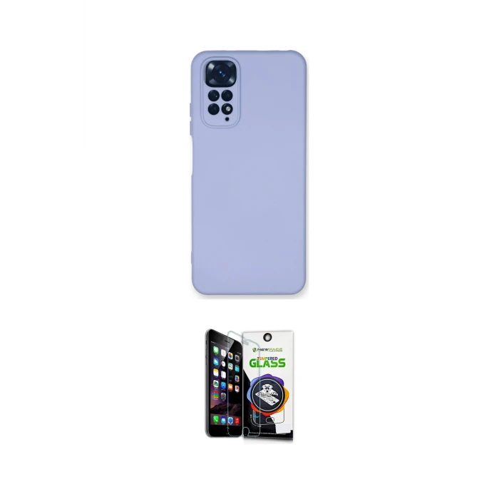 ieg™ Redmi Note 11 Kılıf Ahenk Serisi - Şeffaf Temperli Cam Ekran Koruyucu