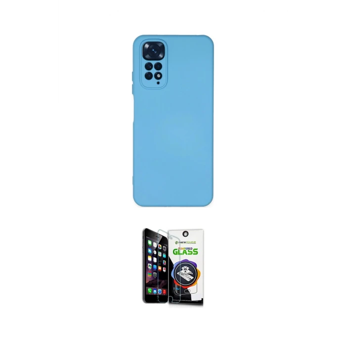 ieg™ Redmi Note 11 Kılıf Ahenk Serisi - Şeffaf Temperli Cam Ekran Koruyucu
