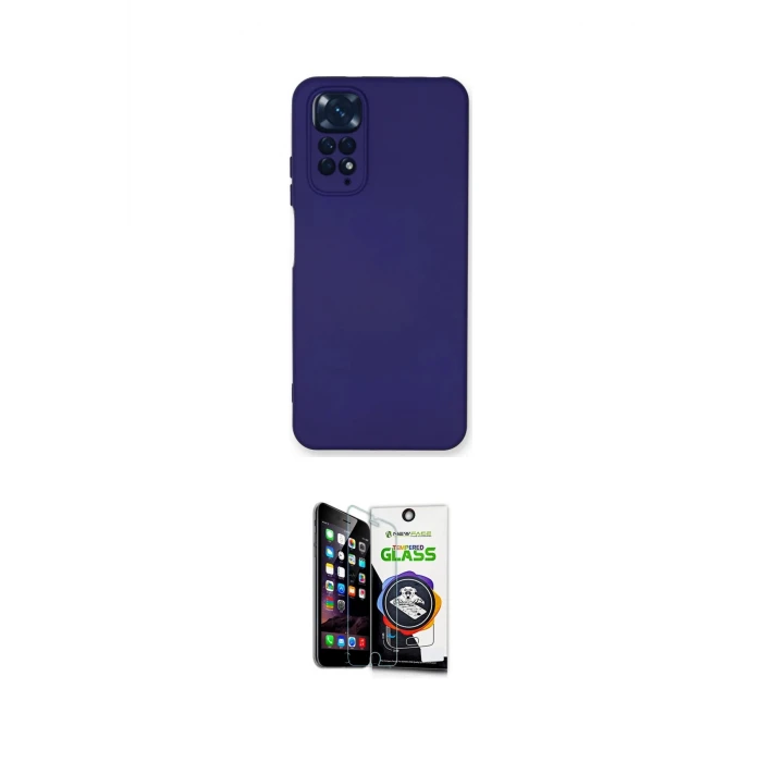 ieg™ Redmi Note 11 Kılıf Ahenk Serisi - Şeffaf Temperli Cam Ekran Koruyucu