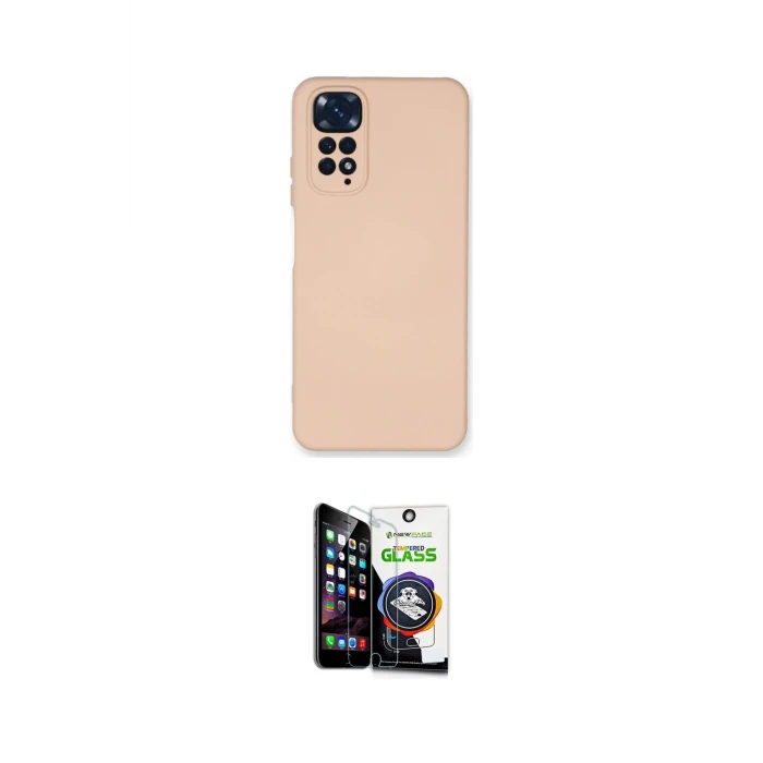 ieg™ Redmi Note 11 Kılıf Ahenk Serisi - Şeffaf Temperli Cam Ekran Koruyucu