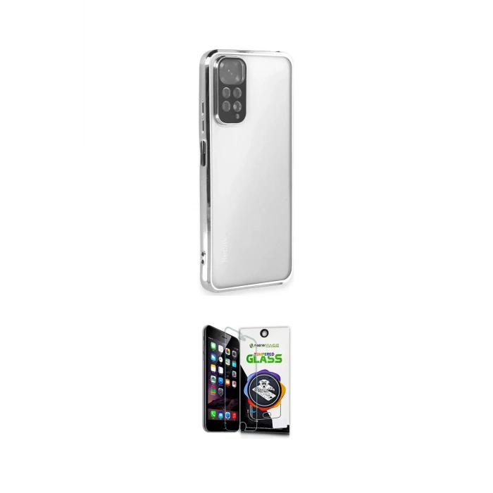 ieg™ Redmi Note 11 Kılıf Vadi Minimal - Şeffaf Temperli Cam Ekran Koruyucu