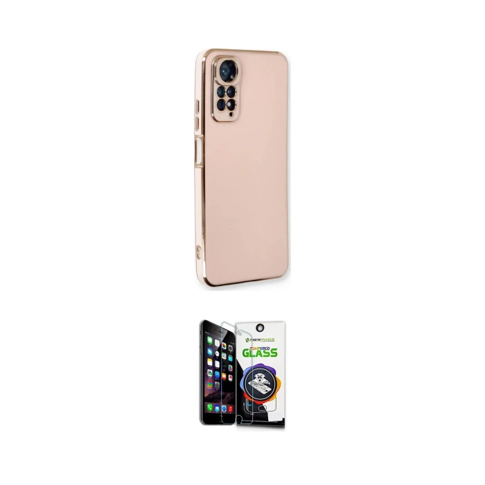 ieg™ Redmi Note 11 Kılıf Yankı Serisi - Şeffaf Temperli Cam Ekran Koruyucu