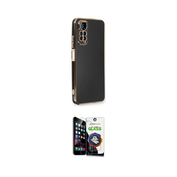 ieg™ Redmi Note 11 Kılıf Yankı Serisi - Şeffaf Temperli Cam Ekran Koruyucu