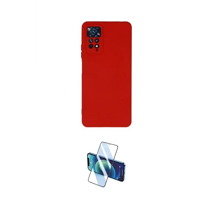 ieg™ Redmi Note 11 Pro Kılıf Ahenk Serisi - Siyah 3D Antistatik Cam Ekran Koruyucu